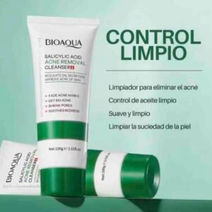 Jabón facial ácido salicílico control acné Bioaqua
