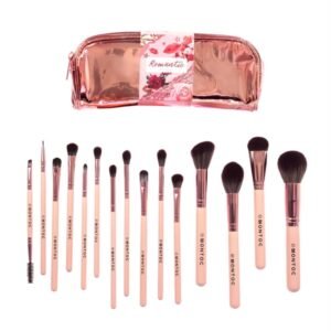 MONTOC Kit de brochas Romantic contiene 15 brochas que cumplen con los más altos estándares de calidad. libres de crueldad animal (Cruelty-free)